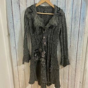 British Designer sweater duster S/M
